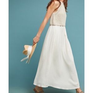 Anthropologie layered sweater maxi dress